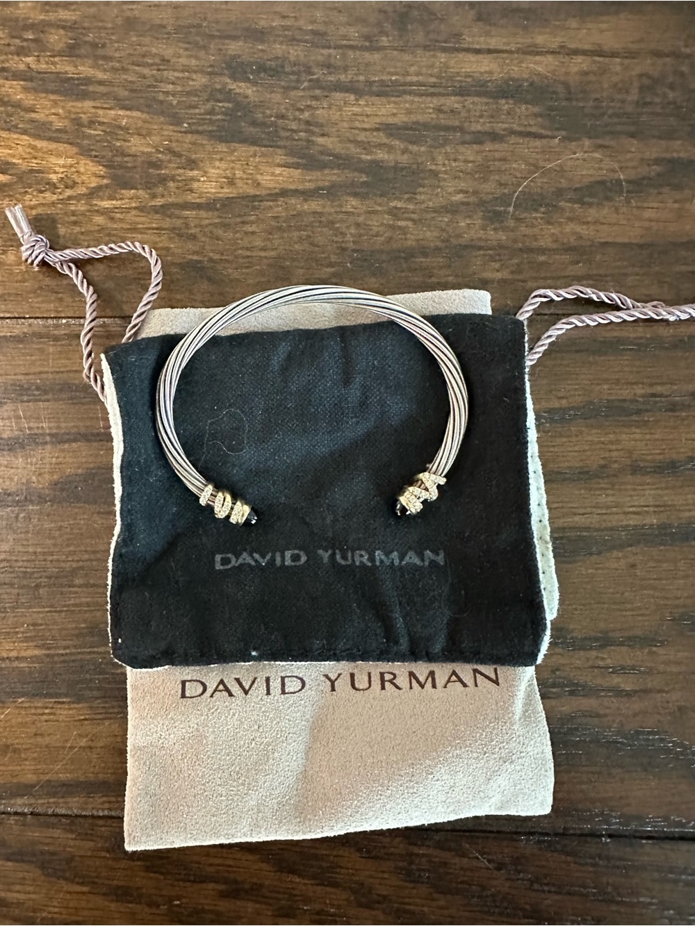 David Yurman Classic Cable 5mm Bracelet – Sterling Silver, Black Onyx & Diamonds